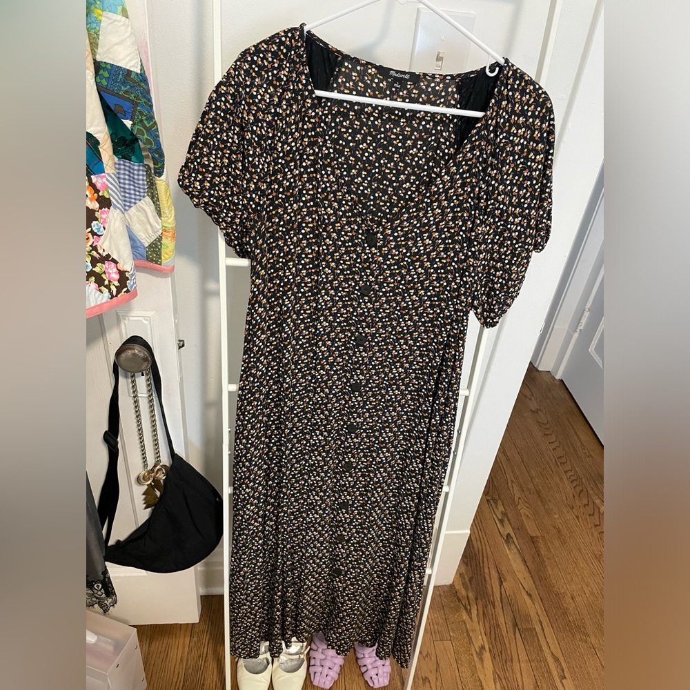 Madewell Navy Floral Dress L